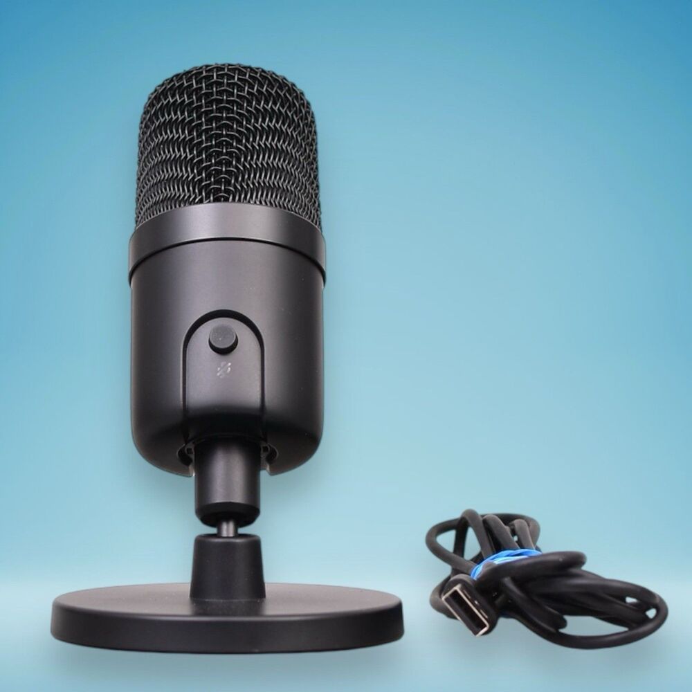 amazon basics usb condenser microphone for streaming, recording, and podcasting